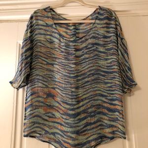 Gypsy 05 Silk Multi-Color Blouse Size Medium